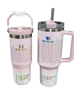 RARE Stanley Pink Flip Straw & Quencher H2.0 Tumbler Set - Pink